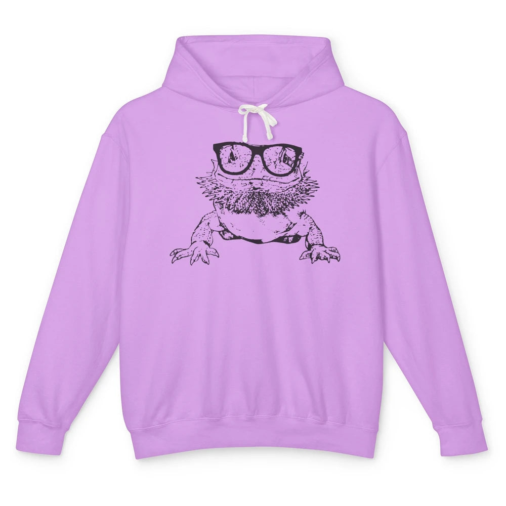 Bearded Dragon Glasses Animal Cute Bearded Dragon Owner Gift Unisex Lightweight Hoodie