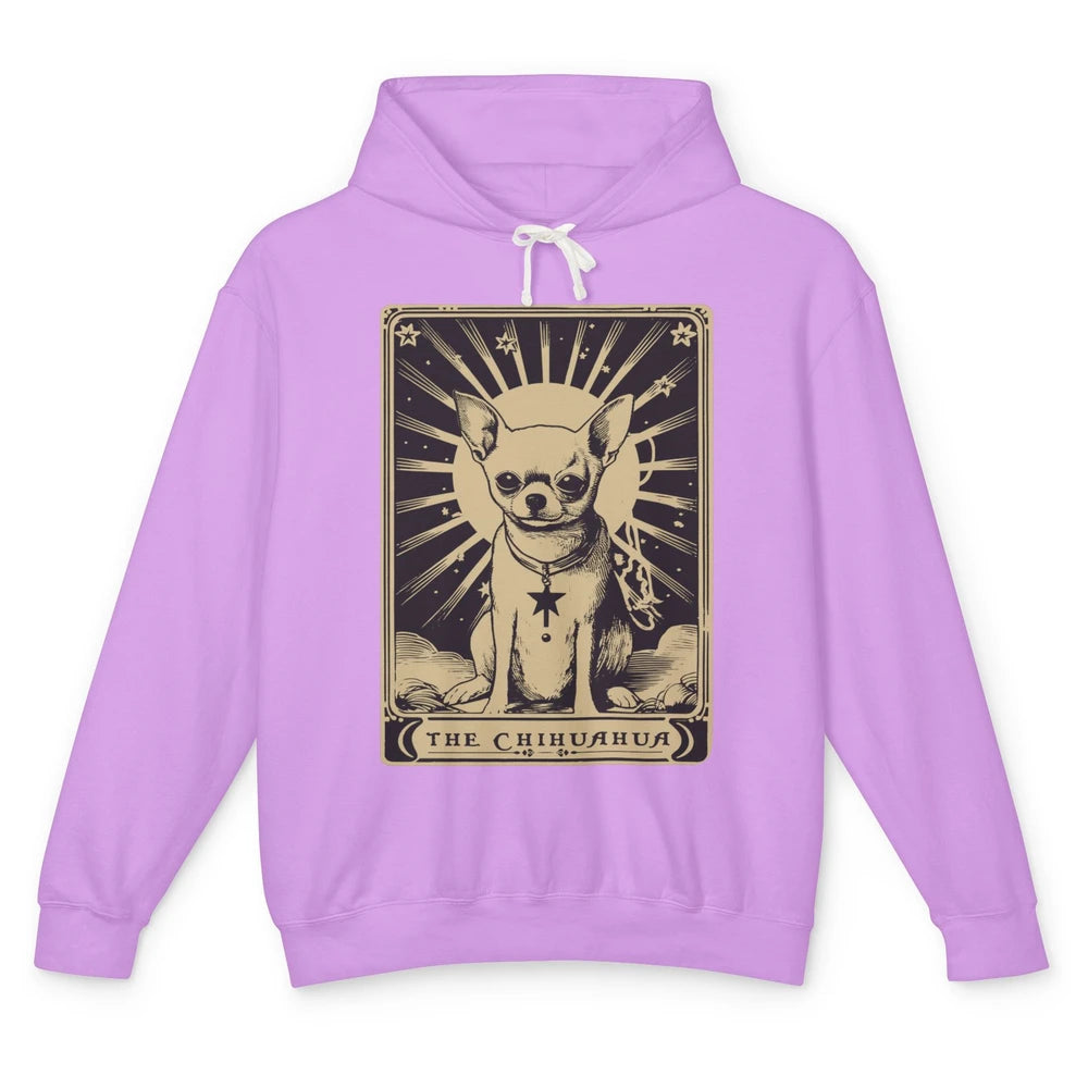 The Chihuahua Tarot Card Black Chihuahua Halloween Dog Mom Unisex Lightweight Hoodie