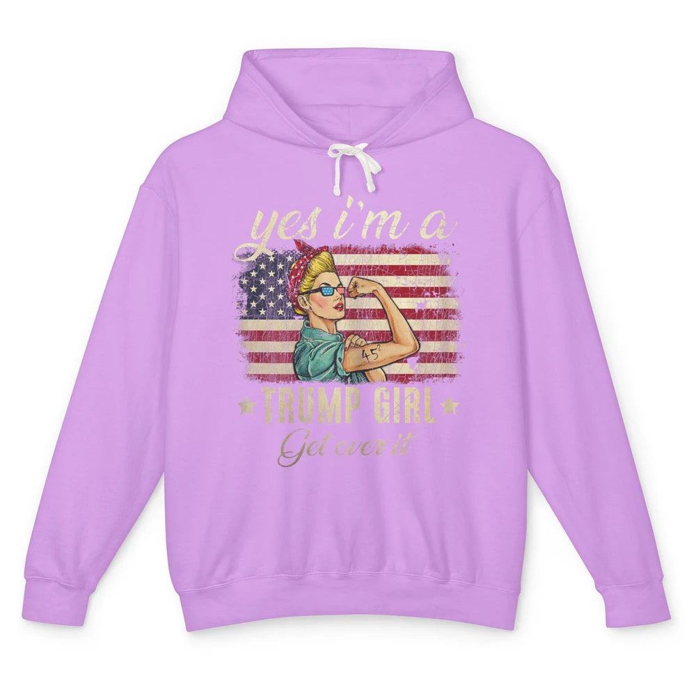 Funny Im A Trump Girl Strong Women 2024 Republican Choice Unisex Lightweight Hoodie