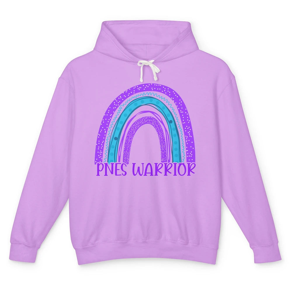 Psychogenic Non-epileptic Seizures PNES Purple Teal Rainbow Unisex Lightweight Hoodie