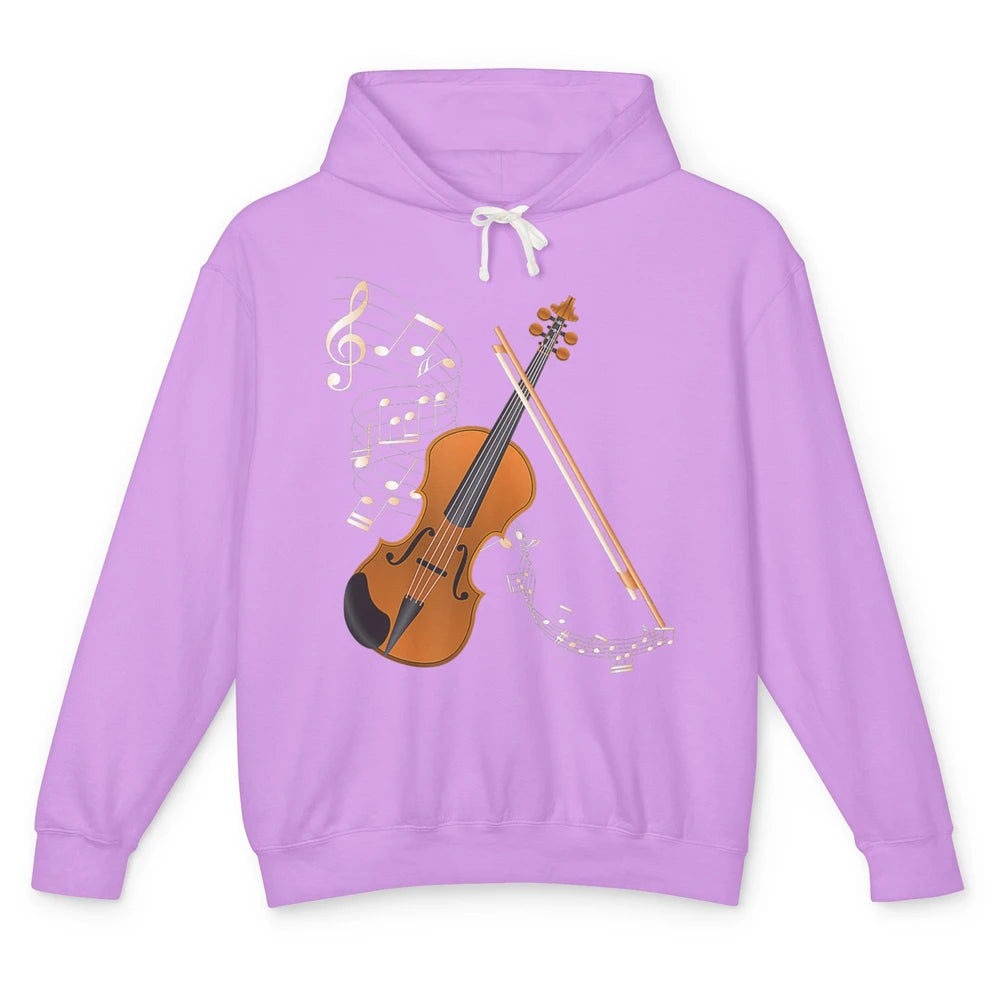 Orchestra Violin Player Retro Violinist Musical Instrument Unisex Lightweight Hoodie