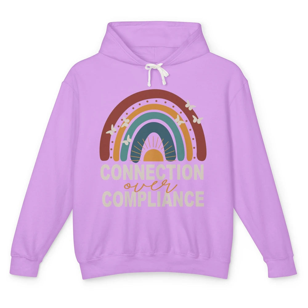 Dyslexia Rainbow Connection Over Compliance Sped Teacher ABA Unisex Lightweight Hoodie