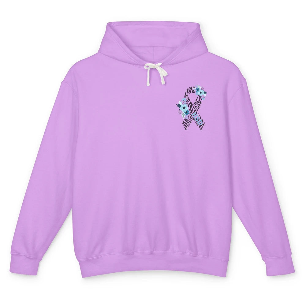 Hypermobility Spectrum Disorder Awareness HSD Zibra Ribbon Unisex Lightweight Hoodie