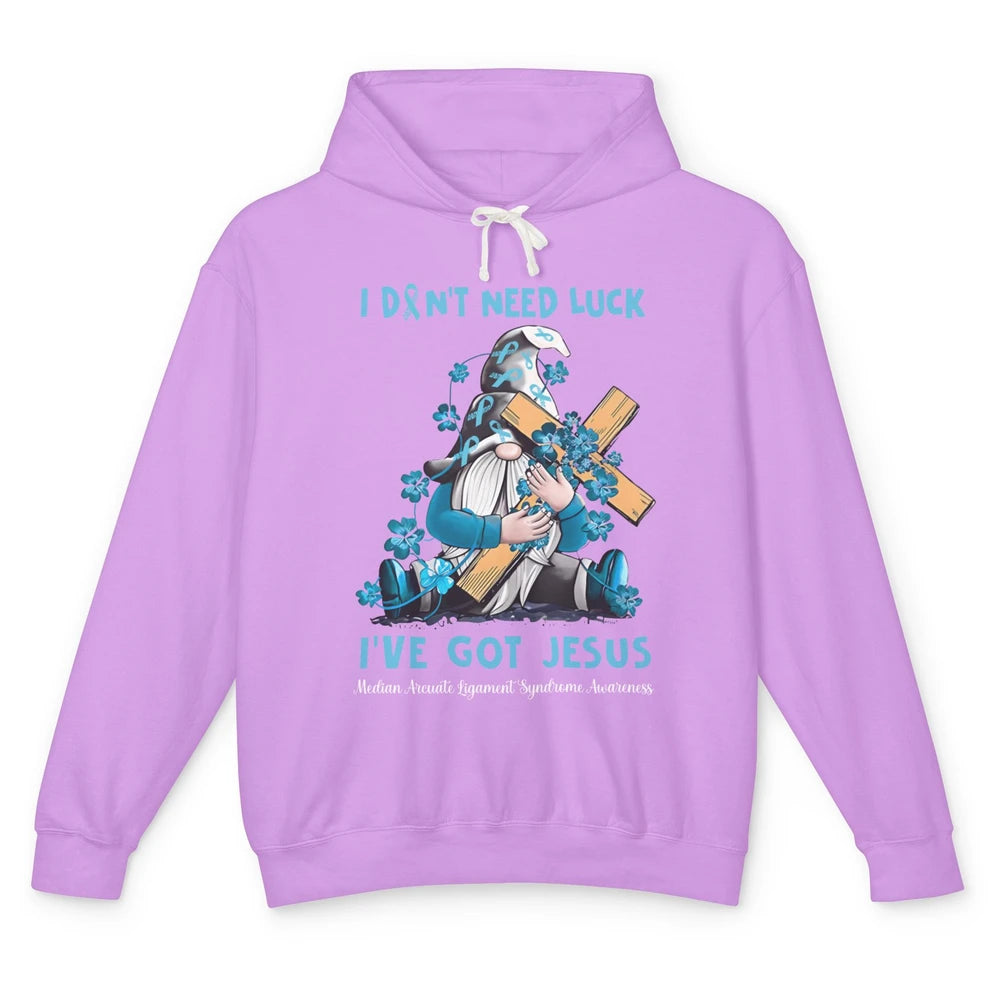 Median Arcuate Ligament Syndrome Gnome I've Got Jesus Faith Unisex Lightweight Hoodie