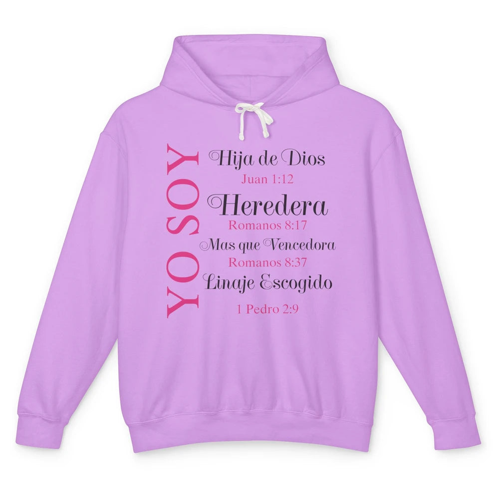 Christian Yo Soy Inspiracion Bible Verse Spanish Religiosa Unisex Lightweight Hoodie