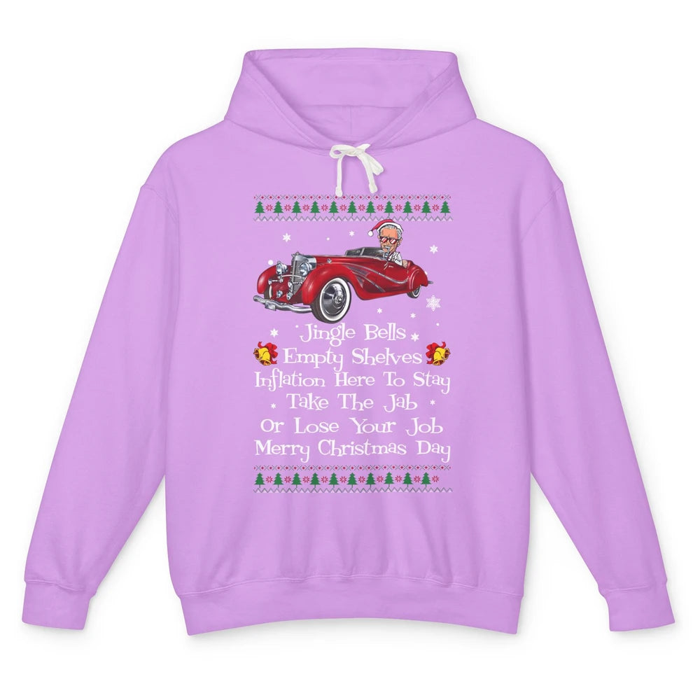 Funny Joe Biden Driving Jingle Bells Santa Christmas Costume Unisex Lightweight Hoodie