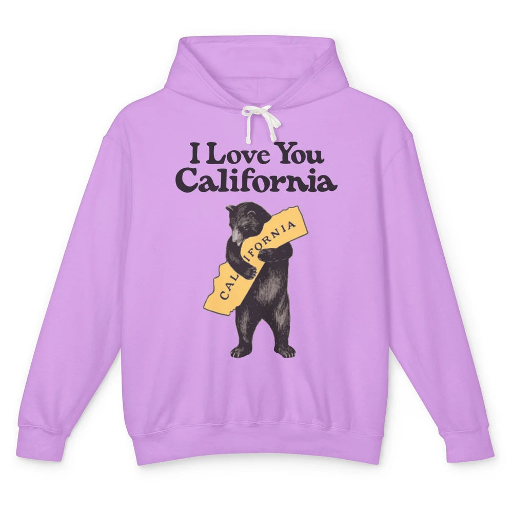 Retro 90s Vintage California Bear Hug Beach Summer Travel Unisex Lightweight Hoodie