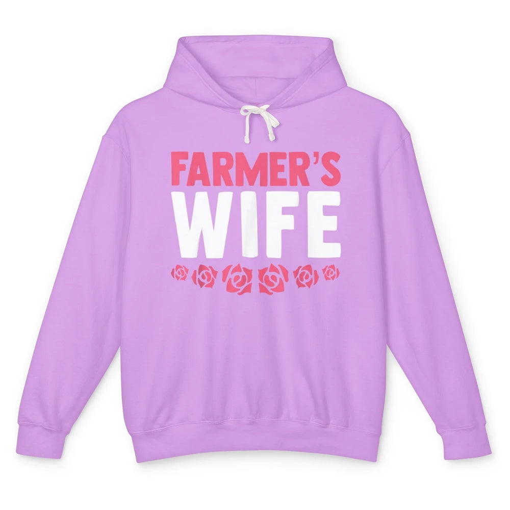 Retro Farmer Wife Funny Farm Lovers Farming Women Western Unisex Lightweight Hoodie