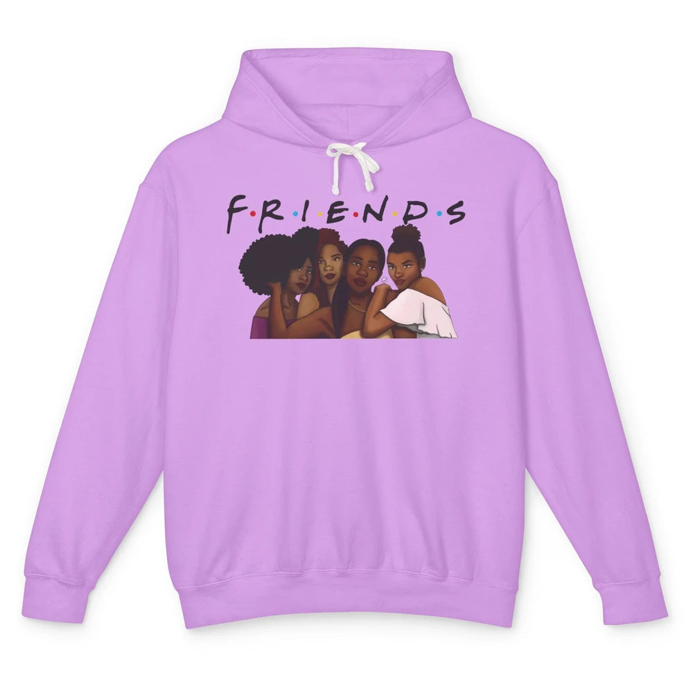 Afro Girls Friends Black Women Melanin Sisters Gift Unisex Lightweight Hoodie