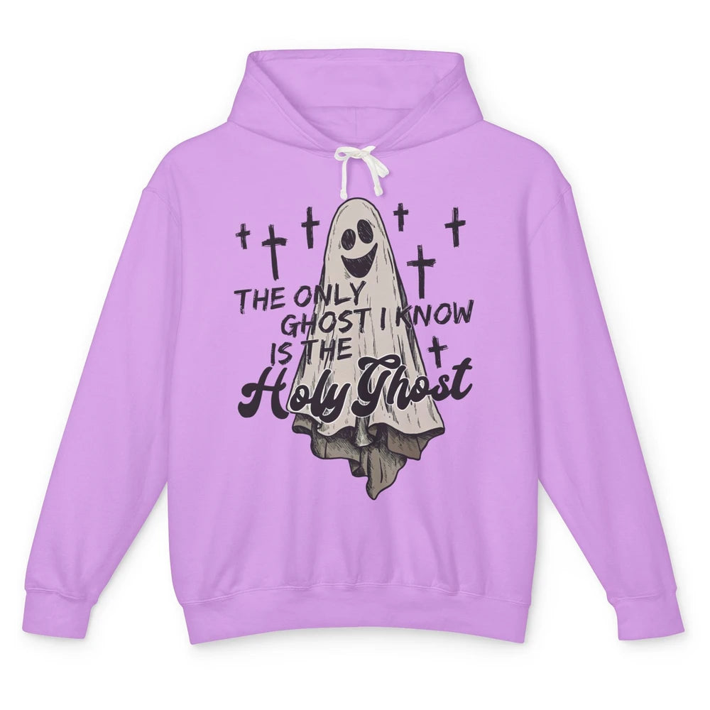 The Only Ghost I Know Is The Holy Ghost Christian Halloween Unisex Lightweight Hoodie