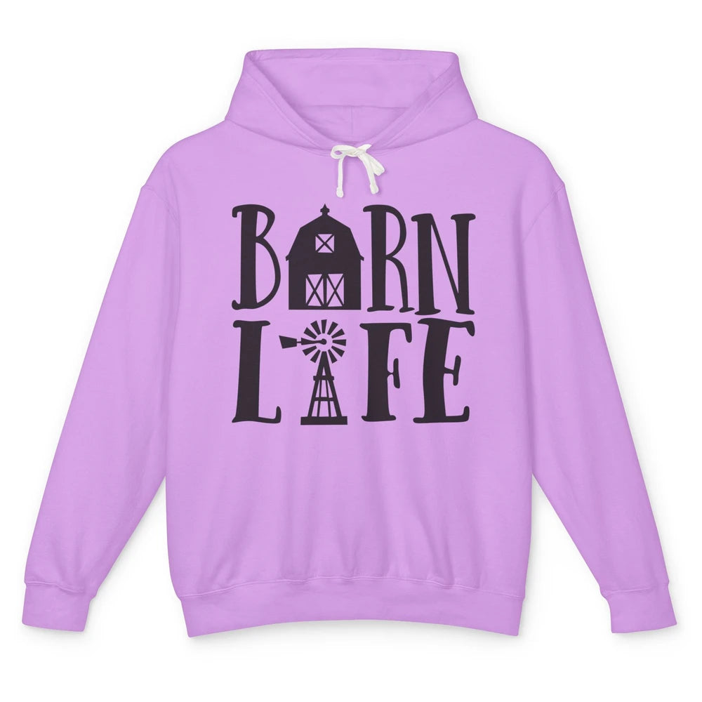 Farmhouse Barn Life Small Town Farm Animals Western Country Unisex Lightweight Hoodie