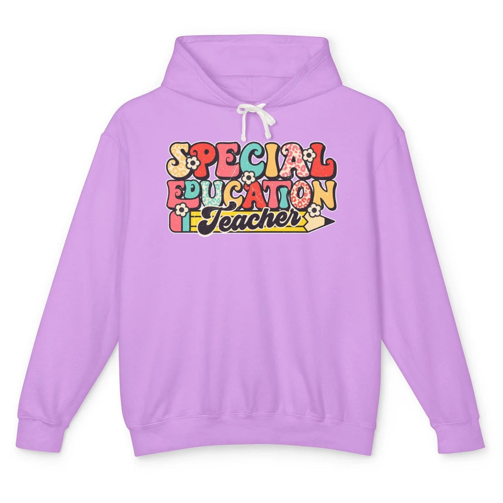 Sped Teacher Special Education Teacher Speech Therapy Retro Unisex Lightweight Hoodie