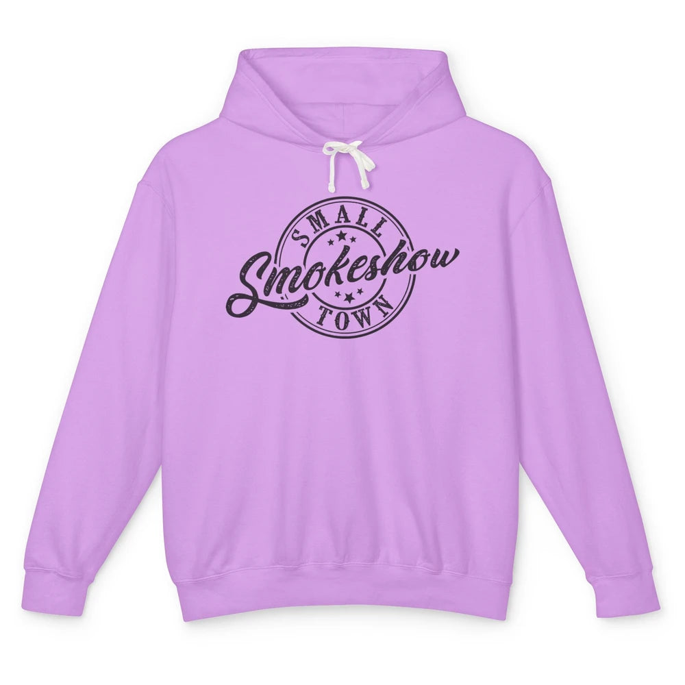 Retro Small Town Smokeshow Western Country Cowgirl Unisex Lightweight Hoodie