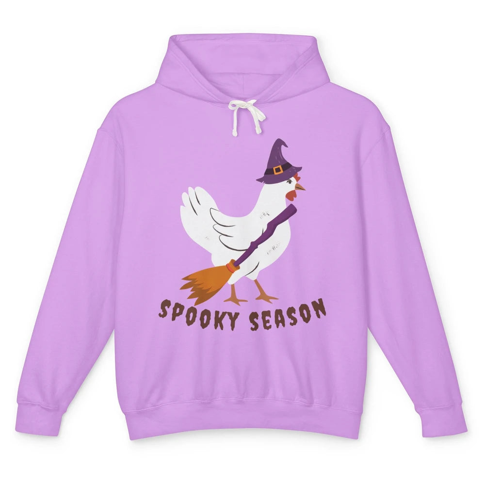 Halloween Chicken Spooky Season Trick Or Treat Farm Life Unisex Lightweight Hoodie