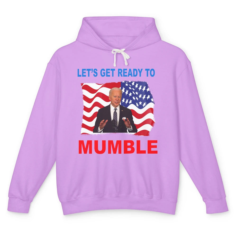 US Flag Joe Biden Let's Get Ready To Mumble Anti Liberals Unisex Lightweight Hoodie