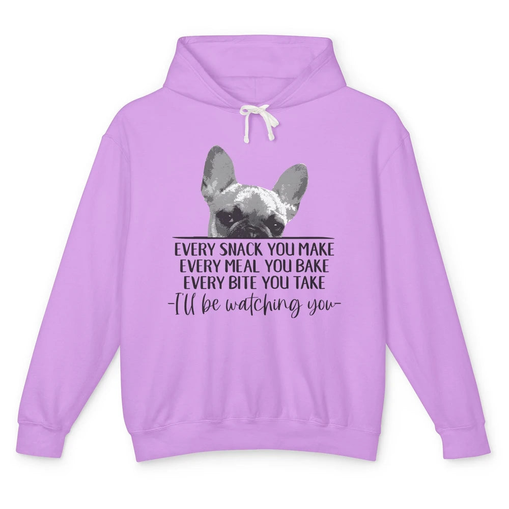 French Bulldog I'll Be Watching You Frenchie Dog Lovers Gift Unisex Lightweight Hoodie