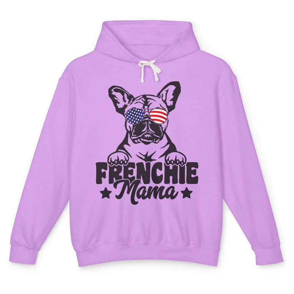 Frenchie Mama Patriotic French Bulldog Mom Dog Mothers Day Unisex Lightweight Hoodie