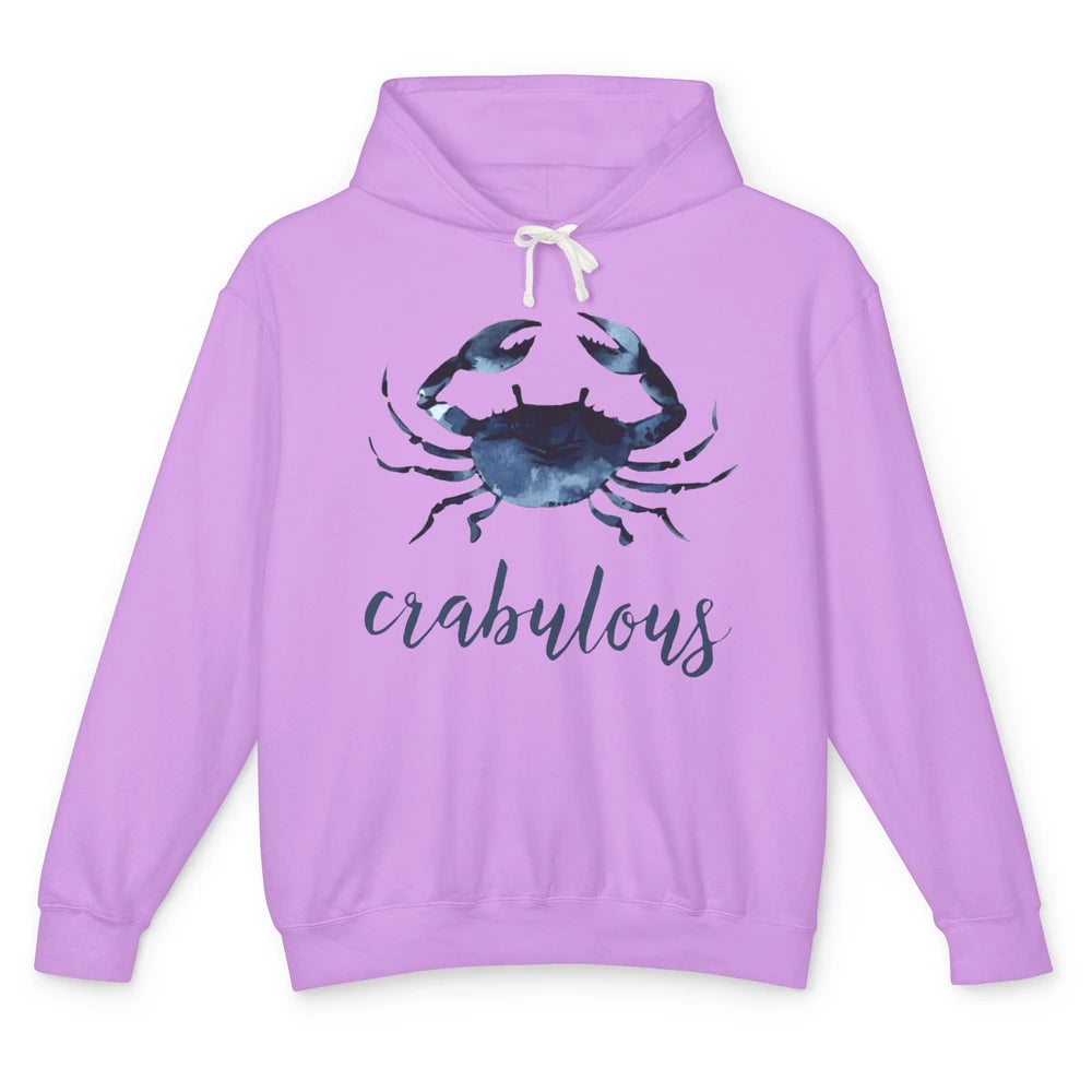 Crabulous Crab Season Feeling Crabulous Crab Lovers Gift Unisex Lightweight Hoodie