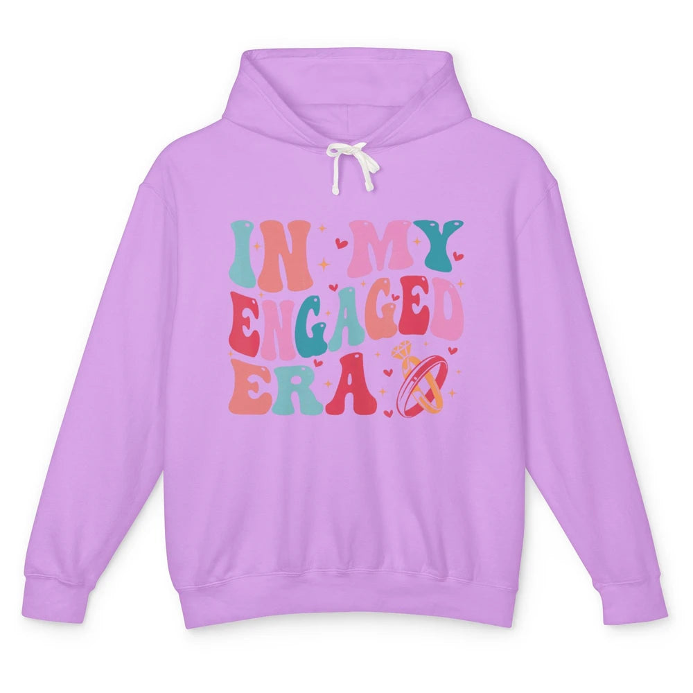 In My Engaged Era Boho Groovy Bridal Shower Party Wedding Unisex Lightweight Hoodie