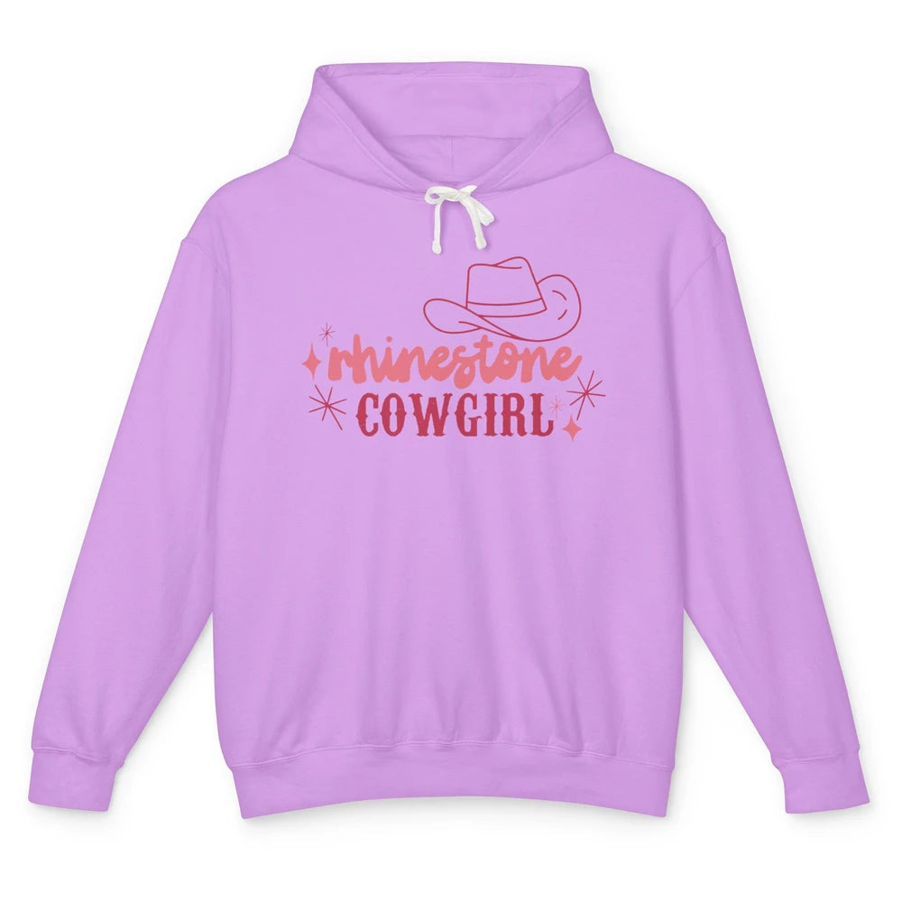 Retro Rhinestone Cowgirl Hippie Western Country Cowgirls Unisex Lightweight Hoodie