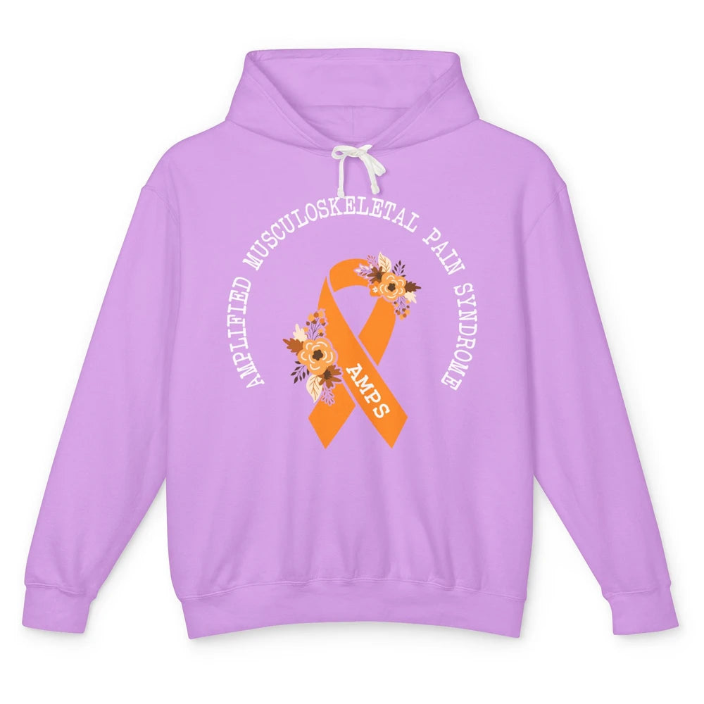 Amplified Musculoskeletal Pain Syndrome AMPS Orange Ribbon Unisex Lightweight Hoodie