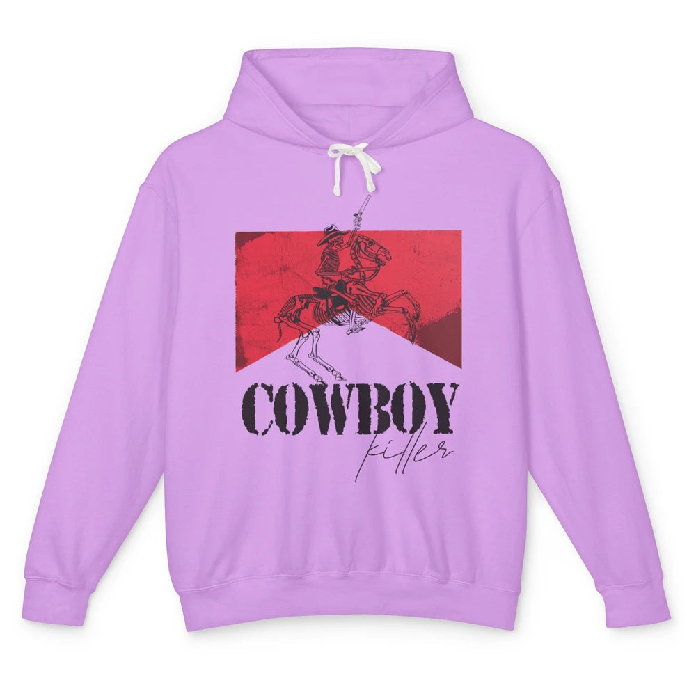 Skeleton Cowboy Killer Howdy Western Country Cowgirl Gift Unisex Lightweight Hoodie