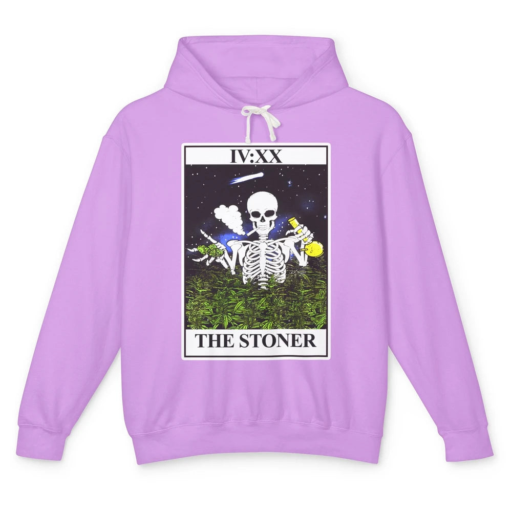 Skeleton Weed The Stoner Tarot Card Weed Cannabis Marijuana Unisex Lightweight Hoodie