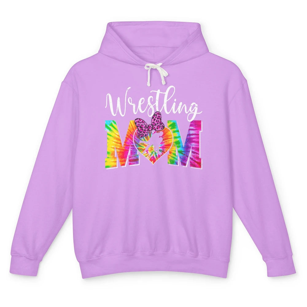 Vintage Sports Wrestling Mom Mama Martial Art Tie Dye Retro Unisex Lightweight Hoodie