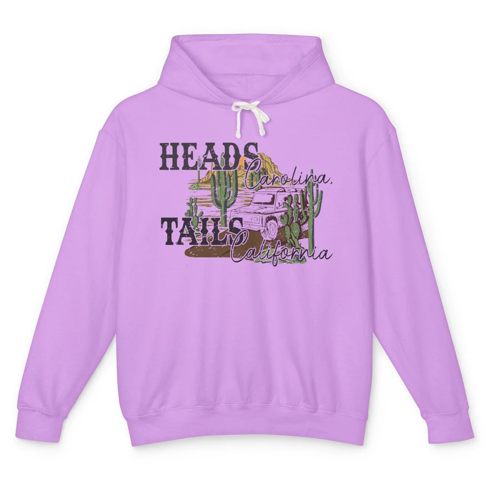 Heads Carolina Tail California Western Country Desert Cactus Unisex Lightweight Hoodie