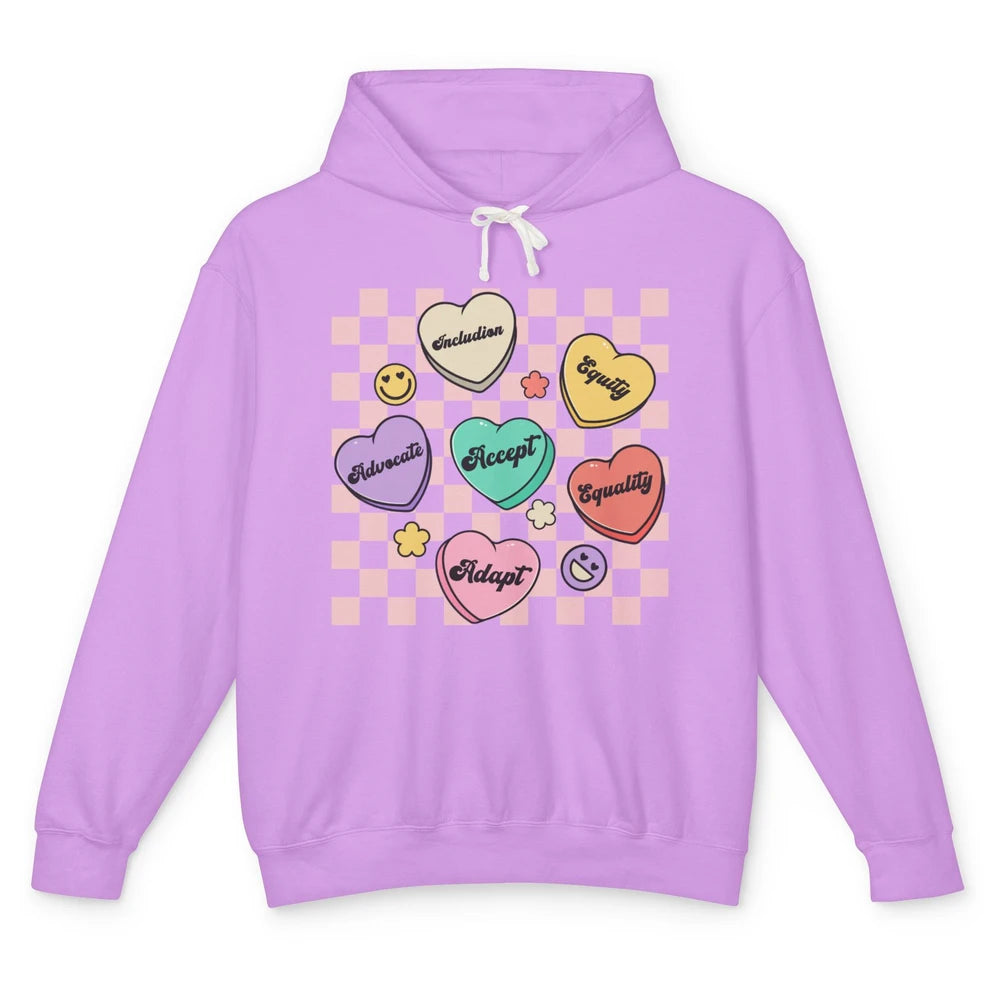 Special Education Sped Teacher Love Valentine Inclusion Unisex Lightweight Hoodie