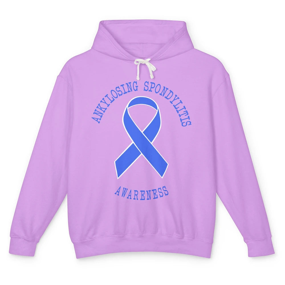 Ankylosing Spondylitis Awareness Support Blue Ribbon Gift Unisex Lightweight Hoodie