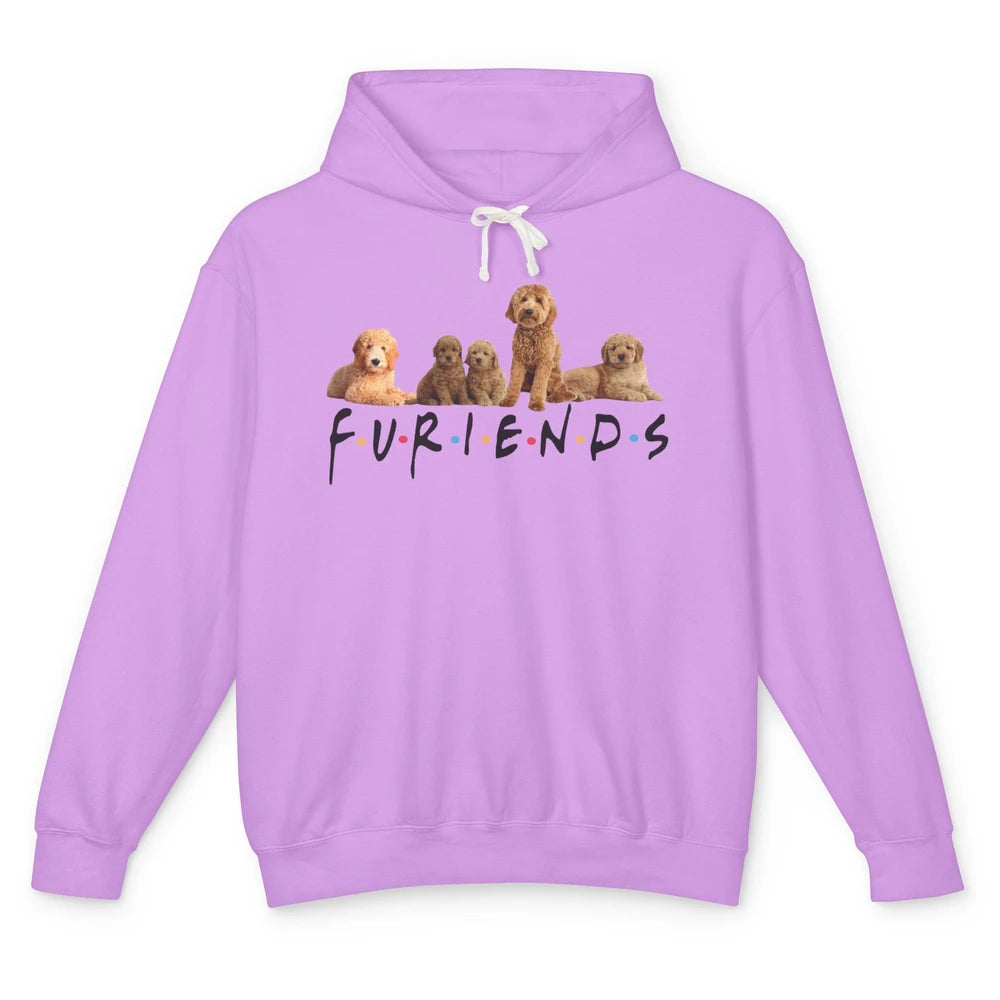 Golden Doodle Furiends Cute Doodle Dog Friends Doodle Lovers Unisex Lightweight Hoodie