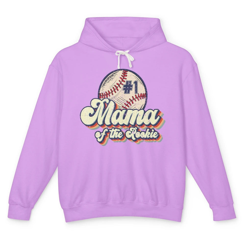 Mama Of Rookie Baseball Mom Softball Players Mother Mommy Unisex Lightweight Hoodie