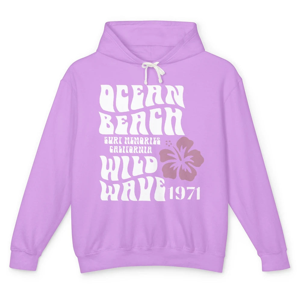 Surf Memories California Ocean Beach Wild Wave Summer Vacay Unisex Lightweight Hoodie