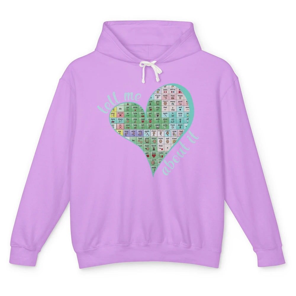 Sped Teacher Heart Your Words Matter Speech Therapy Unisex Lightweight Hoodie