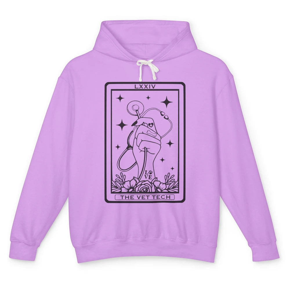 The Vet Tech Tarot Card Veterinary Tech Vet Nurse Halloween Unisex Lightweight Hoodie