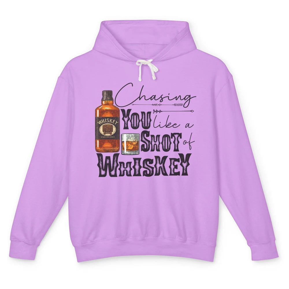 Retro Chasing You Like A Shot Of Whiskey Western Country Unisex Lightweight Hoodie