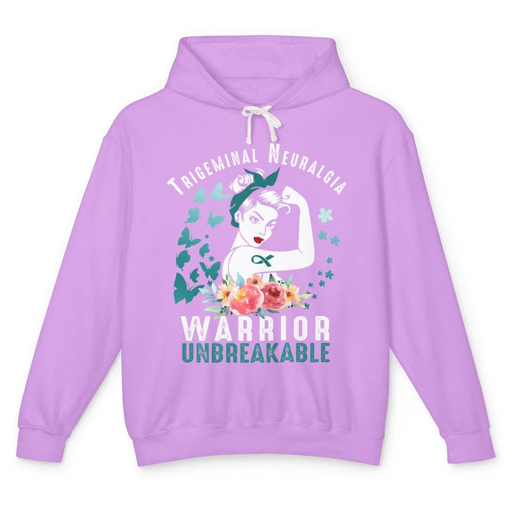 Trigeminal Neuralgia Warrior Unbreakable Strong Woman Unisex Lightweight Hoodie