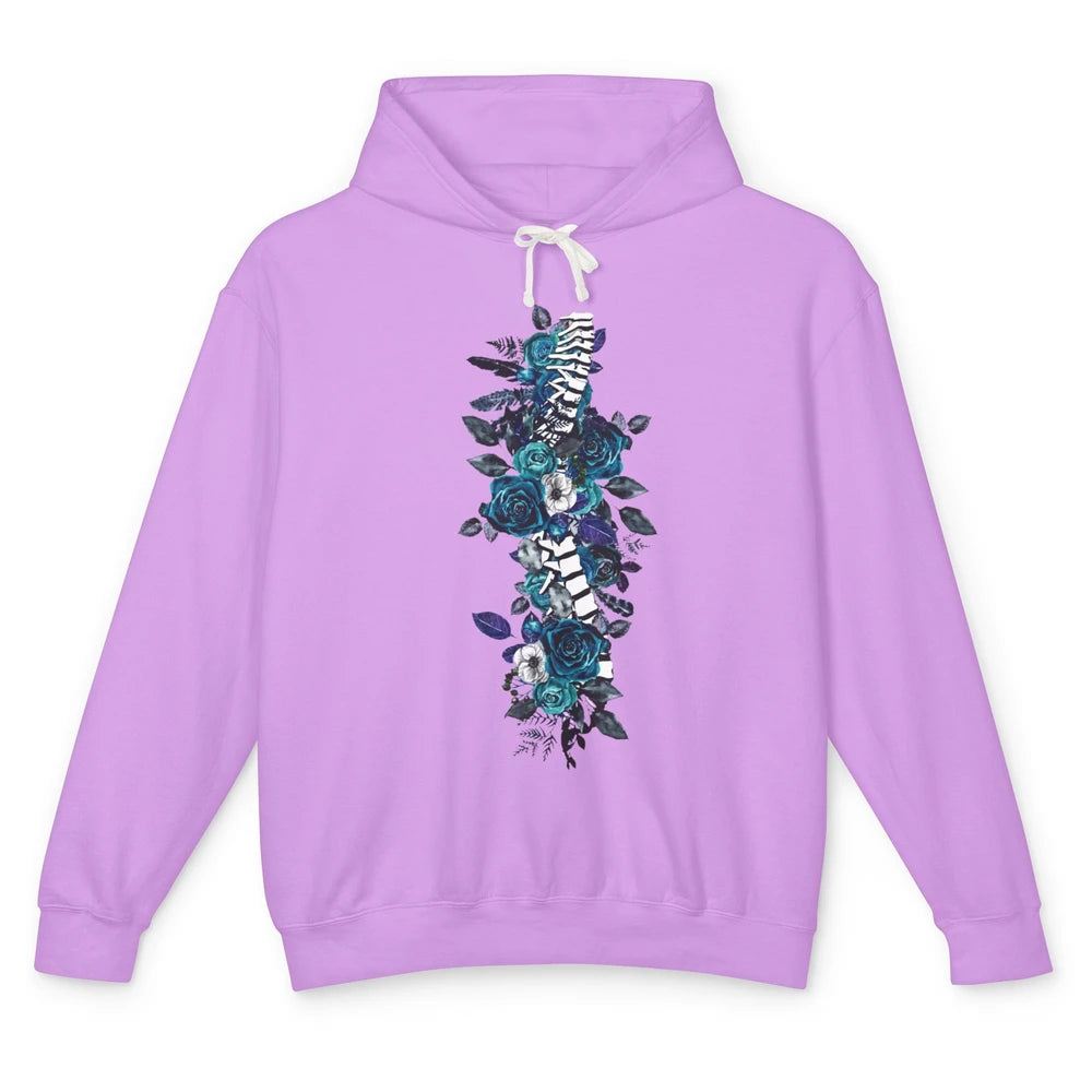 Floral Spine Anatomy Botanical Spine Ankylosing Spondylitis Unisex Lightweight Hoodie