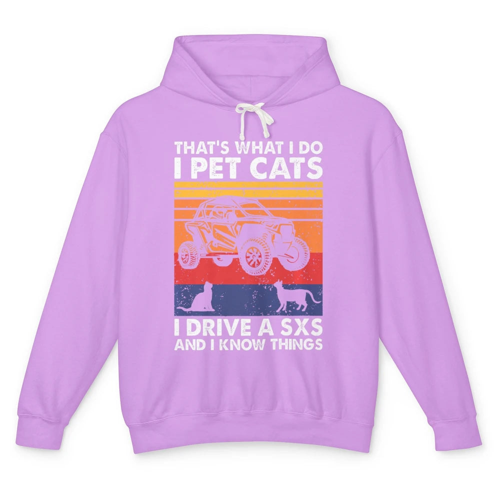 Pet Cat Racing Retro Mud UTV Riding Dirty SXS Rider Offroad Unisex Lightweight Hoodie