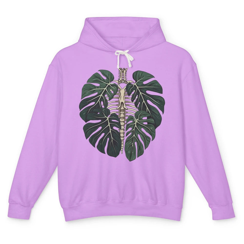 Skeleton Plant Body Nature Botanical Gardening Plant Lovers Unisex Lightweight Hoodie