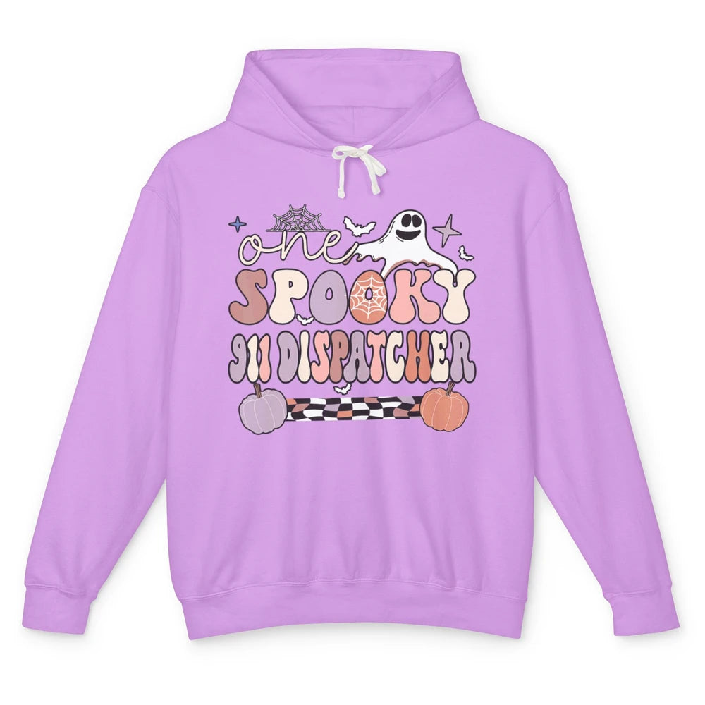 One Spooky Dispatcher 911 Life Operator Pumpkin Halloween Unisex Lightweight Hoodie