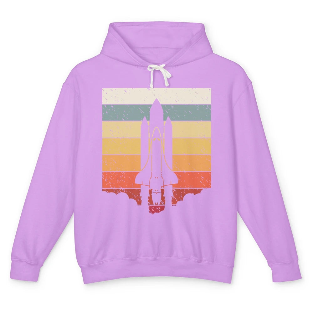 Vintage Astronaut Spaceship Spacecraft Spaceman Astrology Unisex Lightweight Hoodie