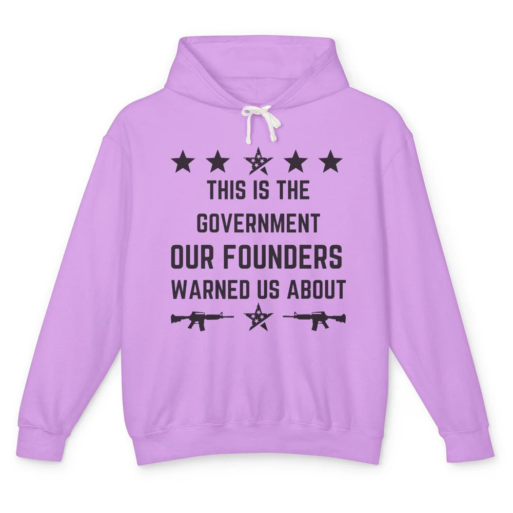 Retro The Government The Founders Warned Us About Anti Biden Unisex Lightweight Hoodie