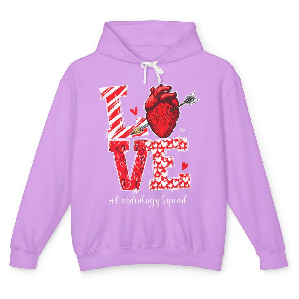 Love Cardiology Cardiologist Cardiac Nurse Valentine Day Unisex Lightweight Hoodie