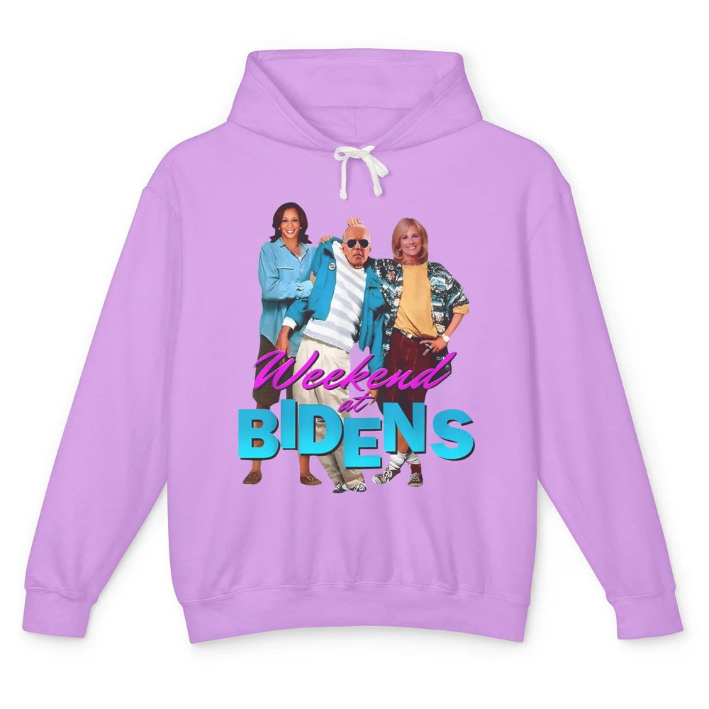 Weekend At Biden's Funny Joe Biden Anti Liberals Anti Biden Unisex Lightweight Hoodie