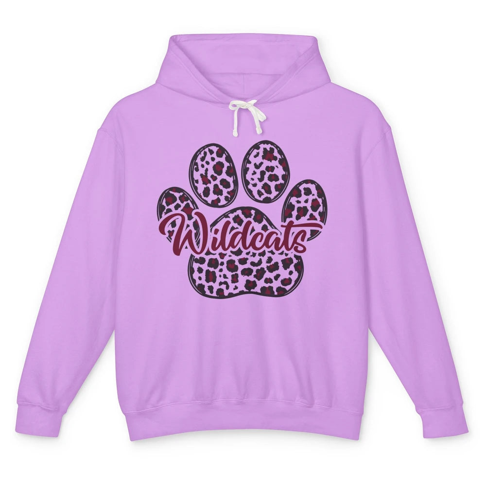 Wildcats Spirit Cat Paw Leopard Western Cat Mom Cat Lovers Unisex Lightweight Hoodie