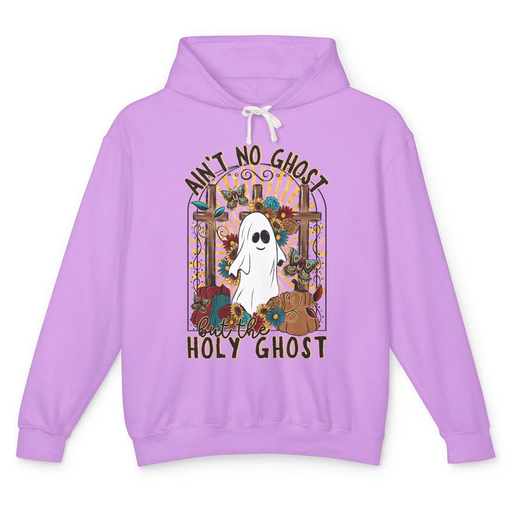 Ain't No Ghost But The Holy Ghost Spooky Christian Halloween Unisex Lightweight Hoodie