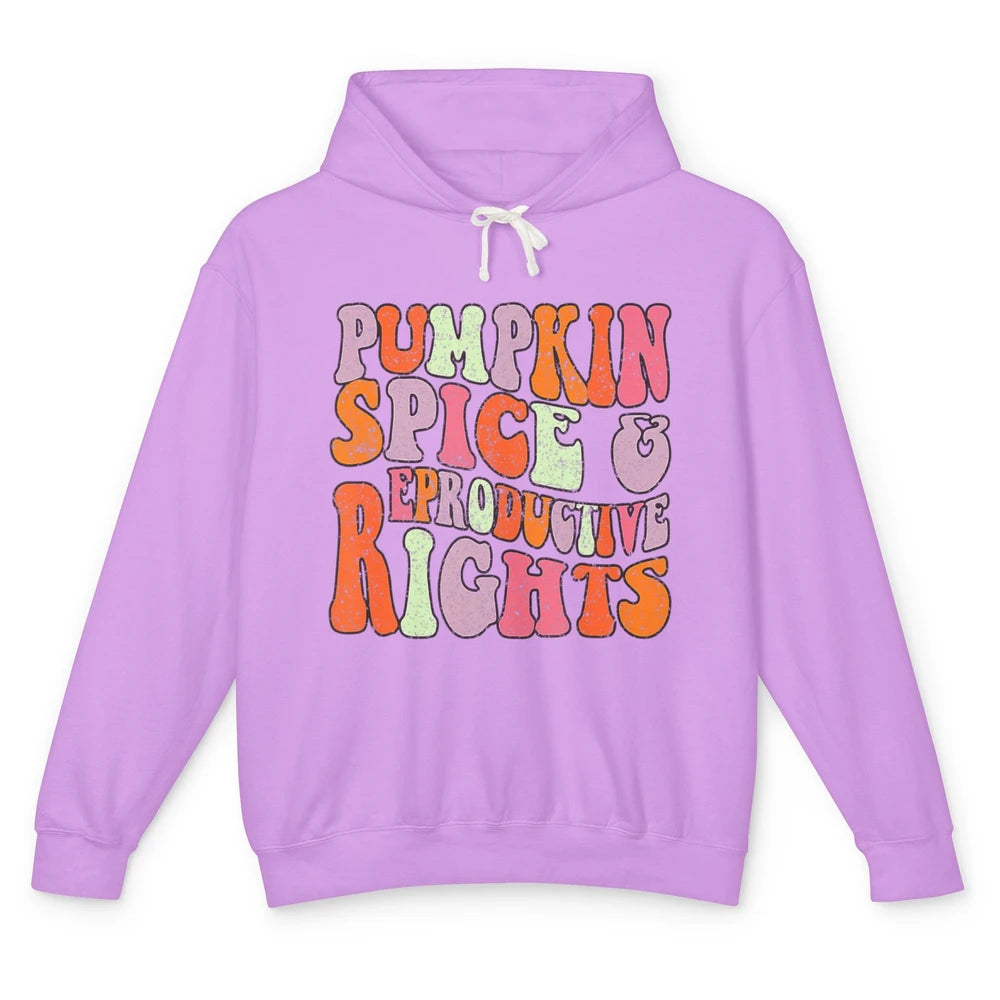 Groovy Pumpkin Spice Reproductive Rights Halloween Spooky Unisex Lightweight Hoodie