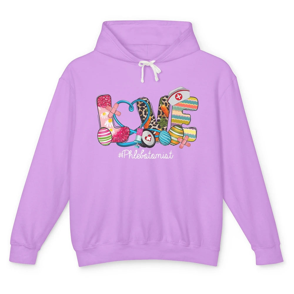 Love Stethoscope Scrub Phlebotomist Life Nurse Phlebotomy Unisex Lightweight Hoodie